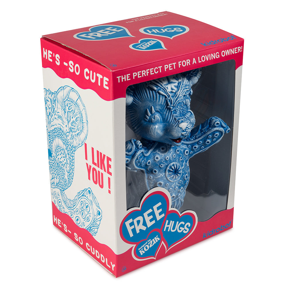 Free Hugs Bear Art Figure - Blue Edition