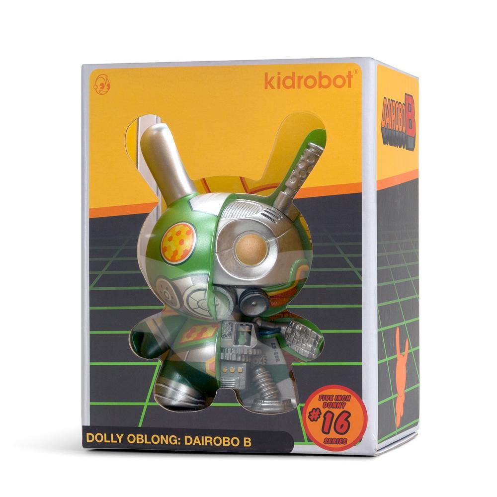 Dairobo-B Mecha Half Ray 5" Dunny by Dolly Oblong - Kidrobot.com Exclusive Green Edition