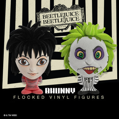 Beetlejuice Beetlejuice - Lydia Deetz & Beetlejuice Bhunny 4” Flocked Vinyl Figures Bundle