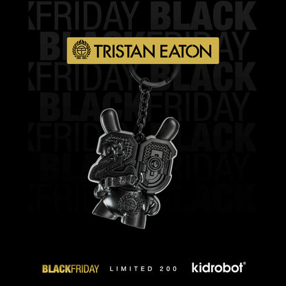 20th Anniversary Solid Metal Dunny Keychain - “Shock Black” by Tristan Eaton (Limited Edition of 200)
