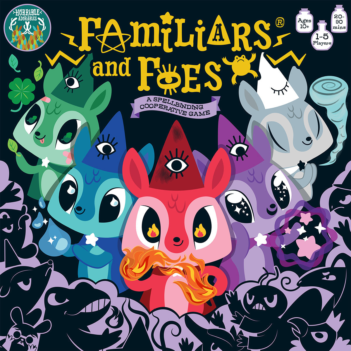 Horrible Adorables - Familiars and Foes: A Spellbinding Cooperative Board Game