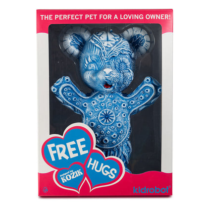 Free Hugs Bear Art Figure  - Blue Edition