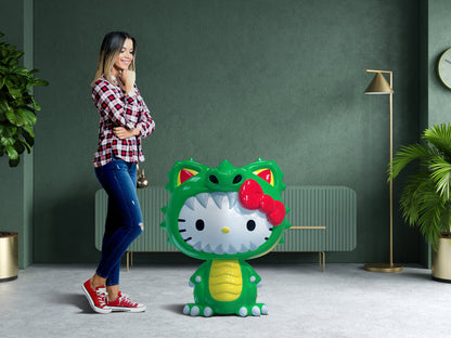 Hello Kitty® Green Kaiju Monster 36" Art Giant Fiberglass Figure - Limited Edition