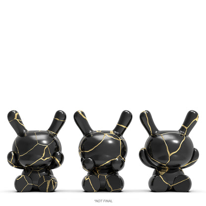 Three Wise Dunnys 5” Porcelain 3-Pack (Black and Gold) Limited Edition of 500 - Kidrobot.com Exclusive - SOLD OUT!