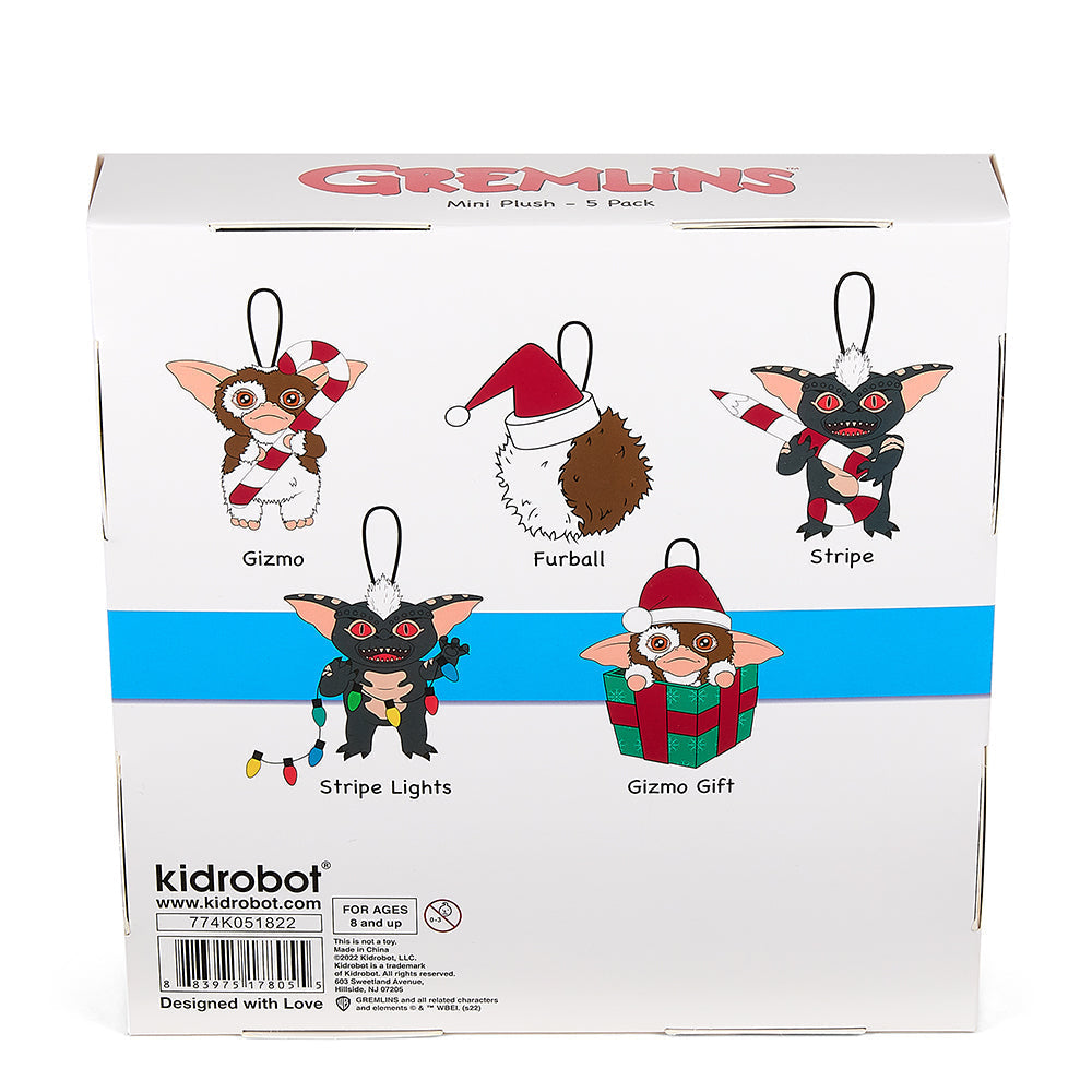 Gremlins 3" Plush Holiday Ornament 5-Pack Set by Kidrobot