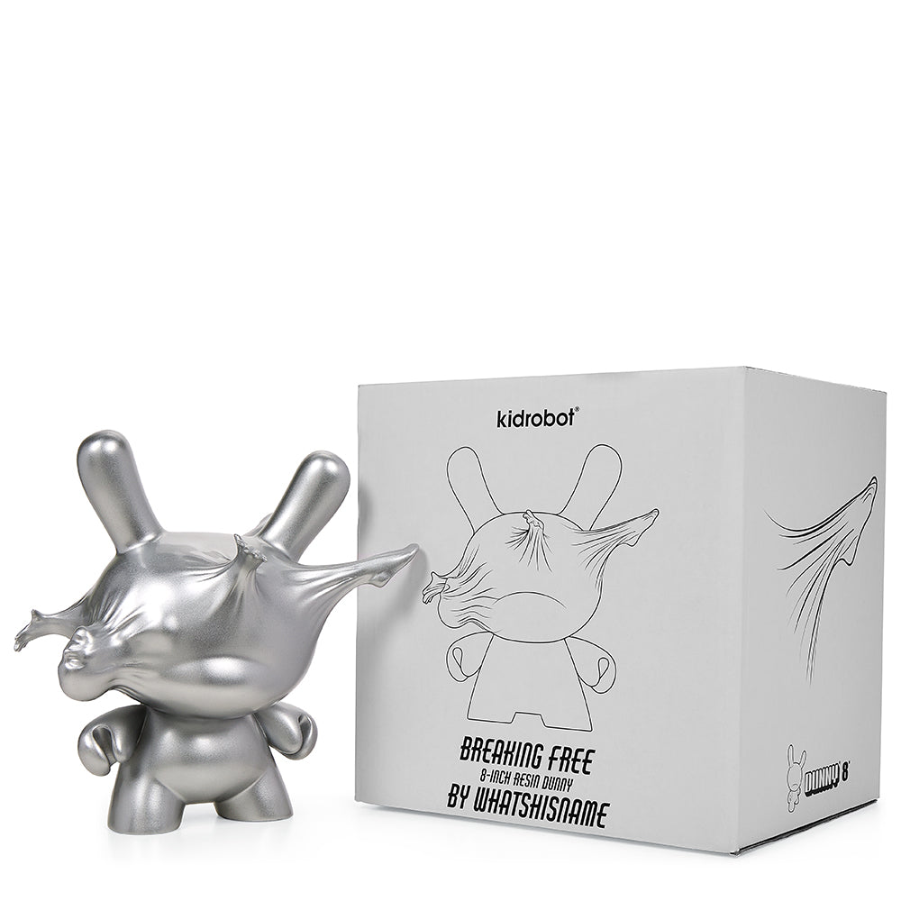 DCON 2022: Breaking Free 8" Resin Dunny by WHATSHISNAME - Metallic Silver Edition (Limited Edition)