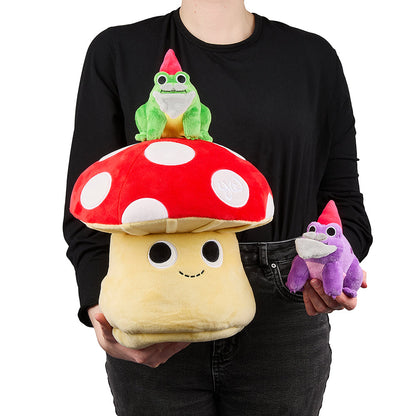 13" Interactive Plush Mushroom with Frog Gnomes by Kidrobot