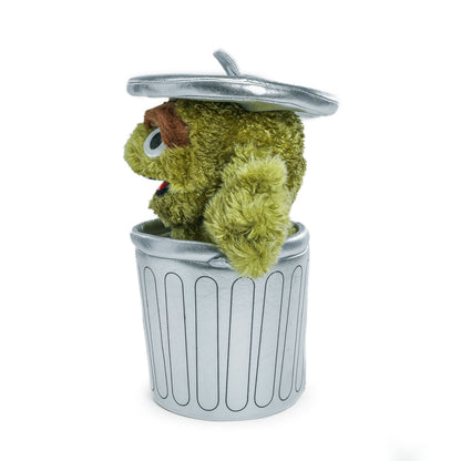 Sesame Street Oscar the Grouch in Trash Can Plush