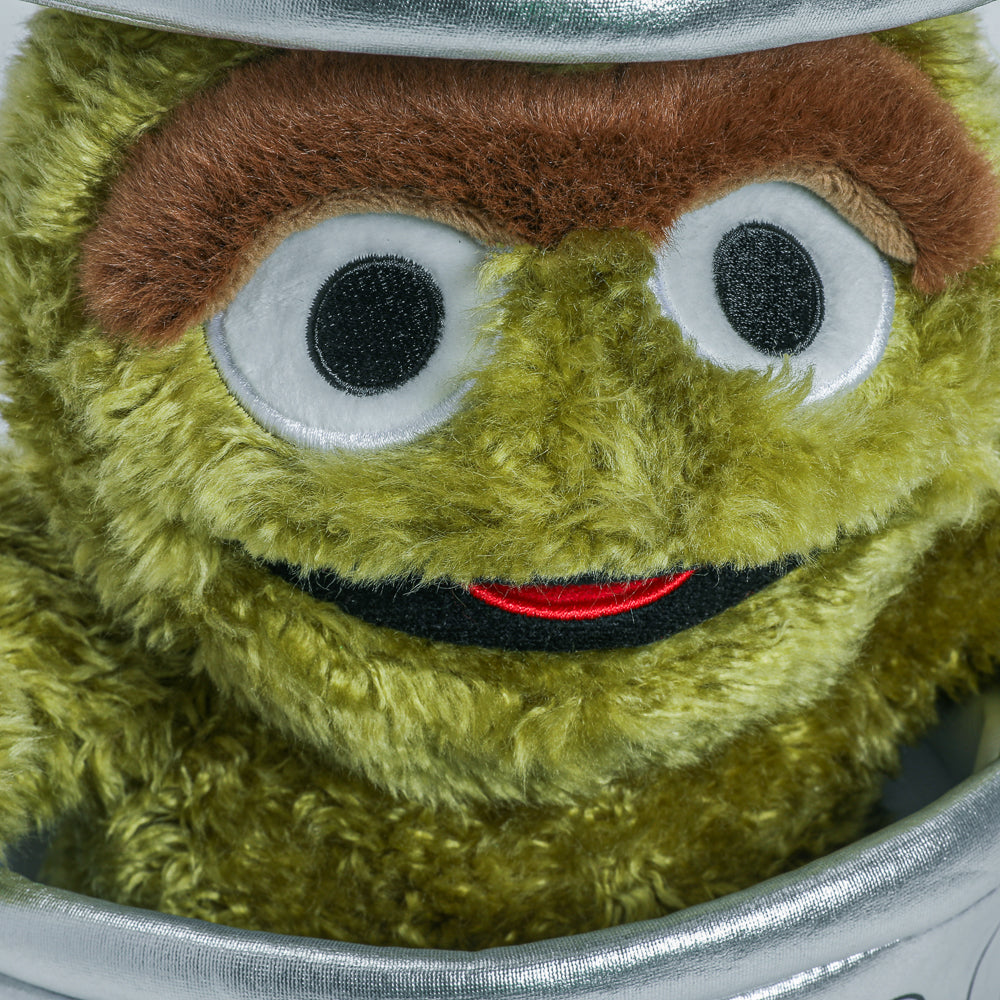 Sesame Street Oscar the Grouch in Trash Can Plush
