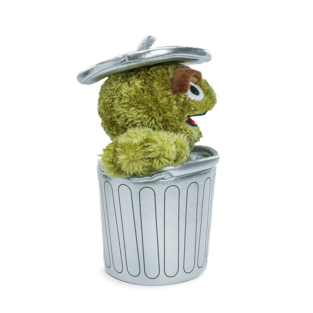Sesame Street Oscar the Grouch in Trash Can Plush
