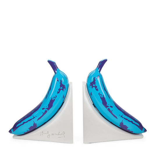 Andy Warhol 10” Lustre Gloss Resin Bookends - Blue Banana