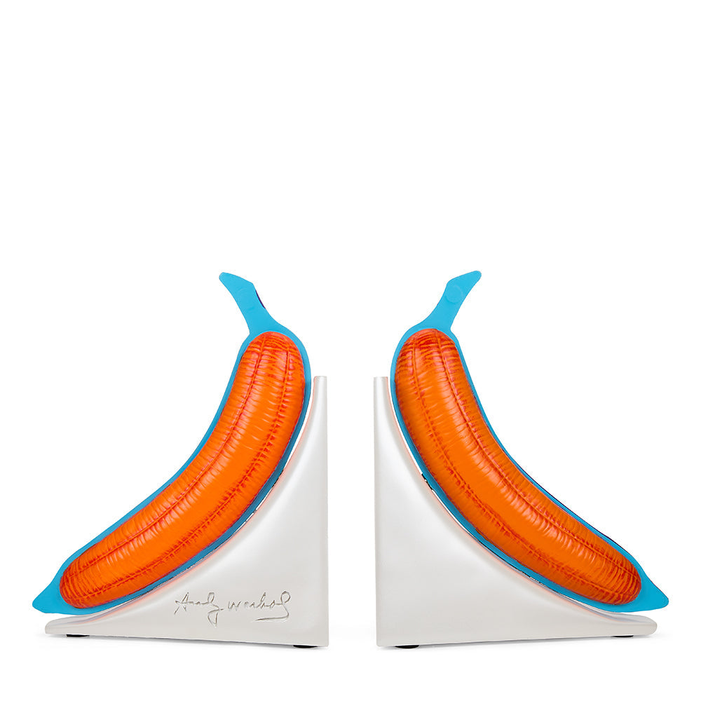Andy Warhol 10” Lustre Gloss Resin Bookends - Blue Banana