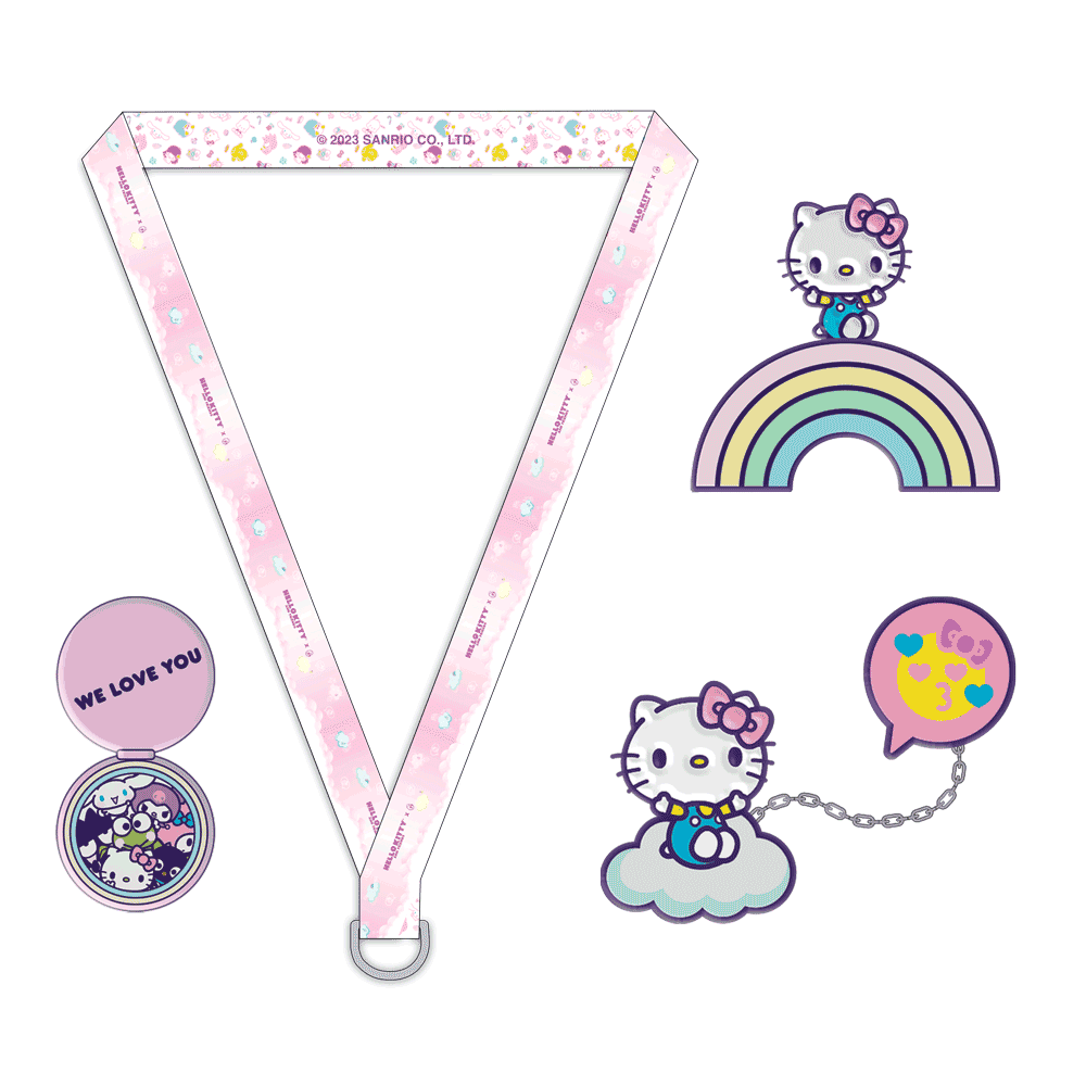 NYCC 2023: Hello Kitty® and Friends Kawaii Tokyo 1.5" Premium Pins and Lanyard Set (Limited Edition of 700)