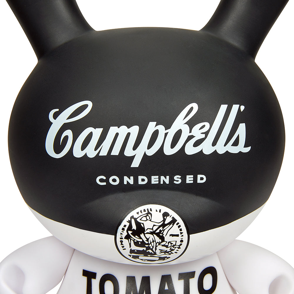 Andy Warhol 8" Campbell's Soup Masterpiece Dunny - Black and White Edition (Limited Edition of 500)