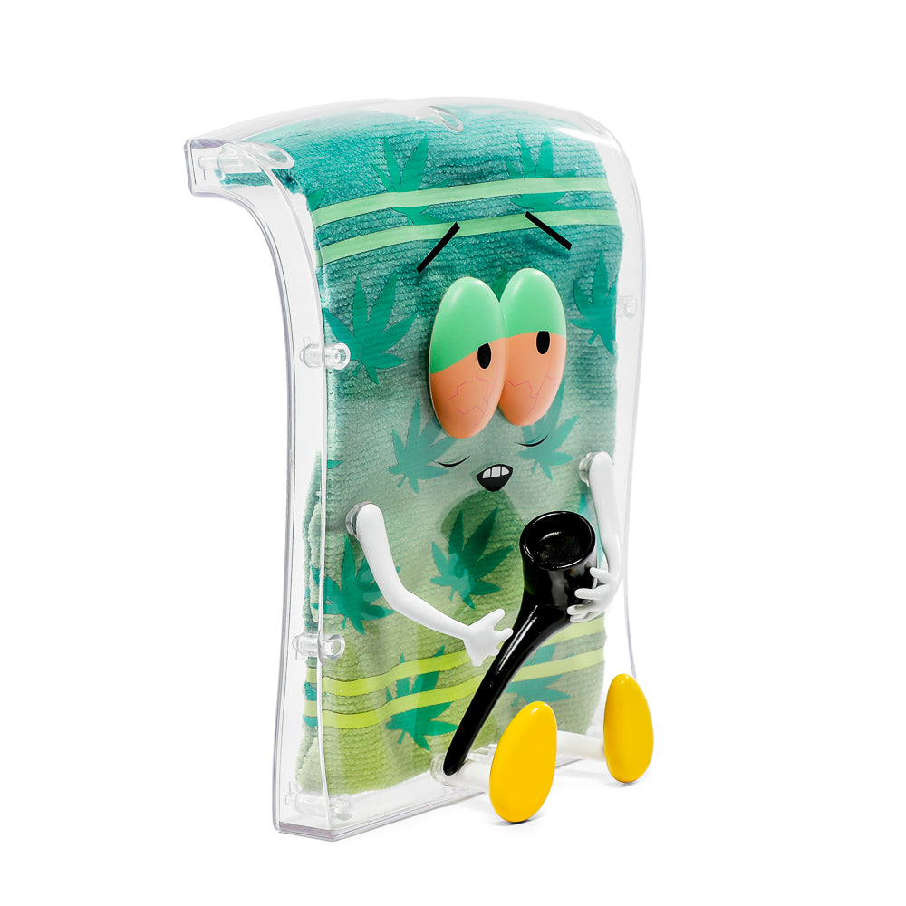 South Park Stoned Towelie with Pipe Glow-in-the-Dark Pot Leaf 8” Art Figure - 420 Edition - SOLD OUT