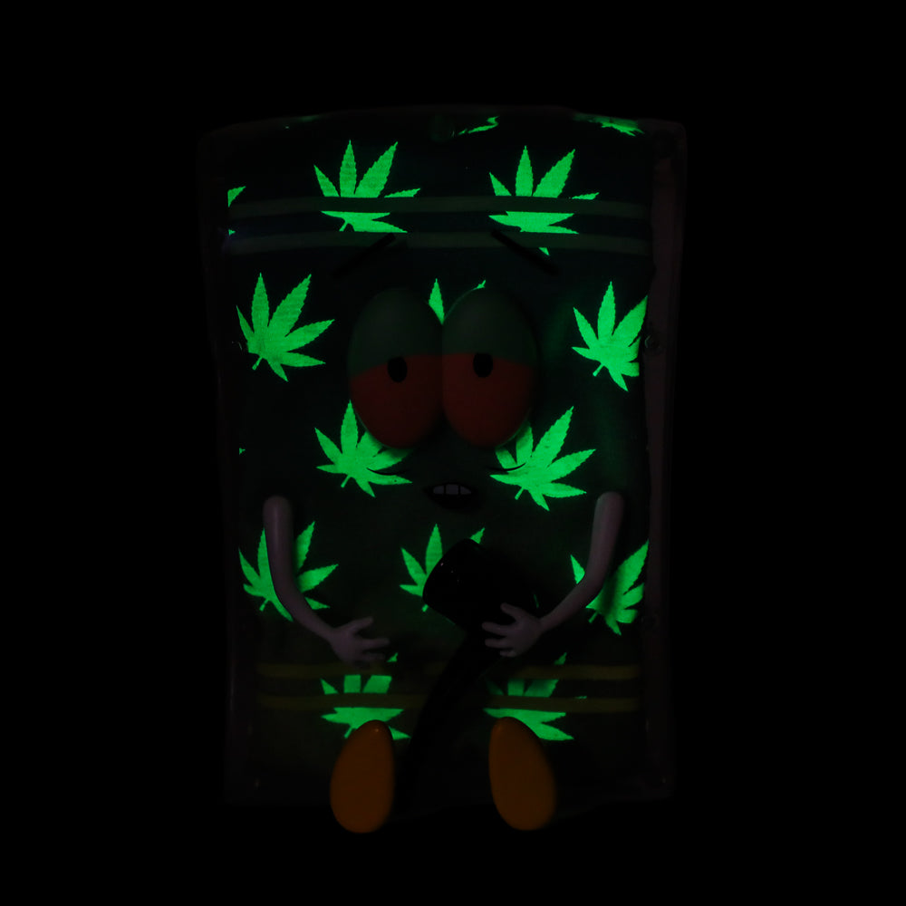 South Park Stoned Towelie with Pipe Glow-in-the-Dark Pot Leaf 8” Art Figure - 420 Edition - SOLD OUT
