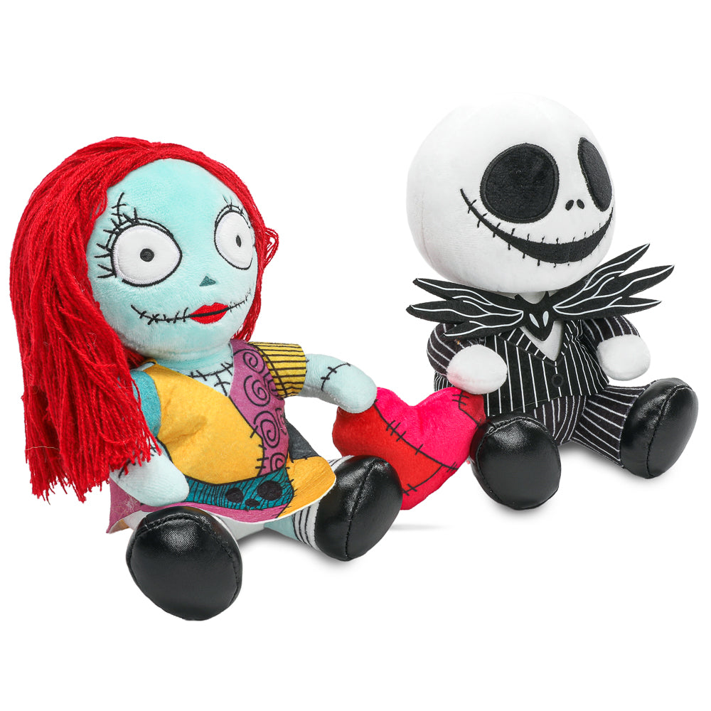 Disney's The Nightmare Before Christmas Jack & Sally with Heart Phunny Plush
