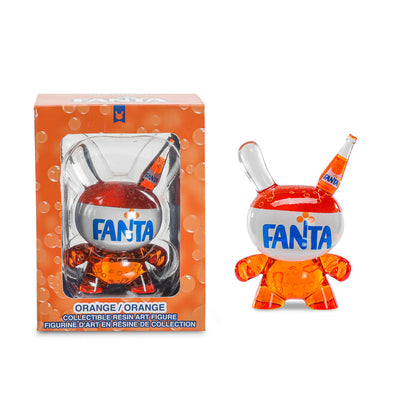 Kidrobot & Fanta® 3" Fanta Orange Resin Dunny Art Figure