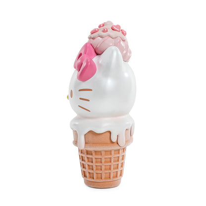 2025 CON EXCLUSIVE: Hello Kitty® Ice Cream Cone 6” Vinyl Art Figure – Pearlescent Vanilla with Strawberry Edition (Limited Edition of 500)