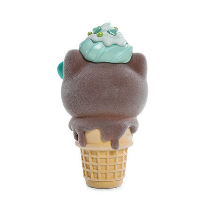 2025 CON EXCLUSIVE: Hello Kitty® Ice Cream Cone 6” Vinyl Art Figure – Flocked Chocolate with Mint Edition (Limited Edition of 500)
