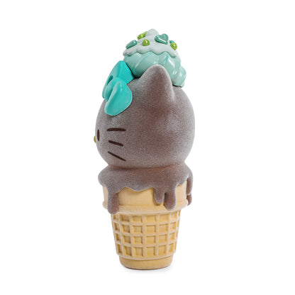 2025 CON EXCLUSIVE: Hello Kitty® Ice Cream Cone 6” Vinyl Art Figure – Flocked Chocolate with Mint Edition (Limited Edition of 500)
