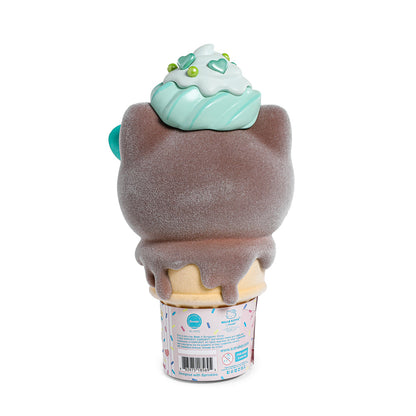 2025 CON EXCLUSIVE: Hello Kitty® Ice Cream Cone 6” Vinyl Art Figure – Flocked Chocolate with Mint Edition (Limited Edition of 500)
