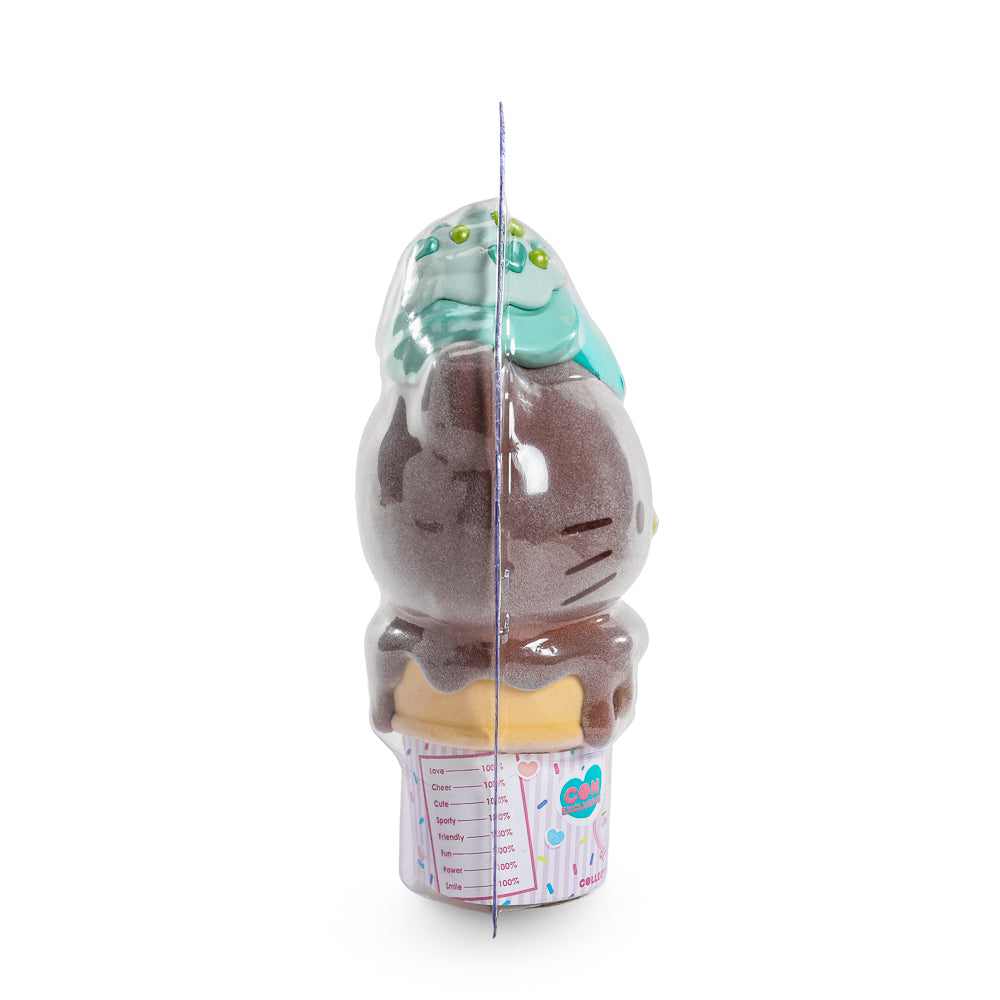 2025 CON EXCLUSIVE: Hello Kitty® Ice Cream Cone 6” Vinyl Art Figure – Flocked Chocolate with Mint Edition (Limited Edition of 500)