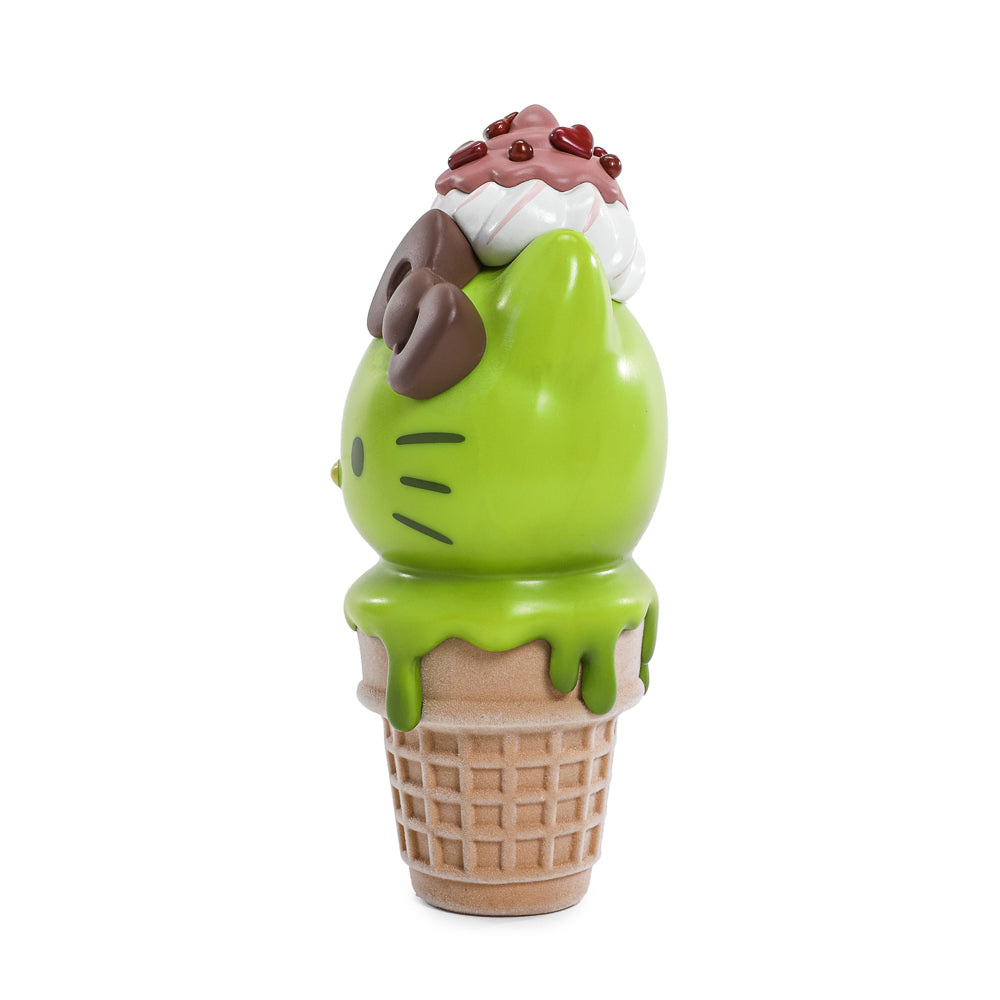 2025 CON EXCLUSIVE: Hello Kitty® Ice Cream Cone 6” Vinyl Art Figure – Glow-in-the-Dark Matcha with Chocolate Edition (Limited Edition of 500)