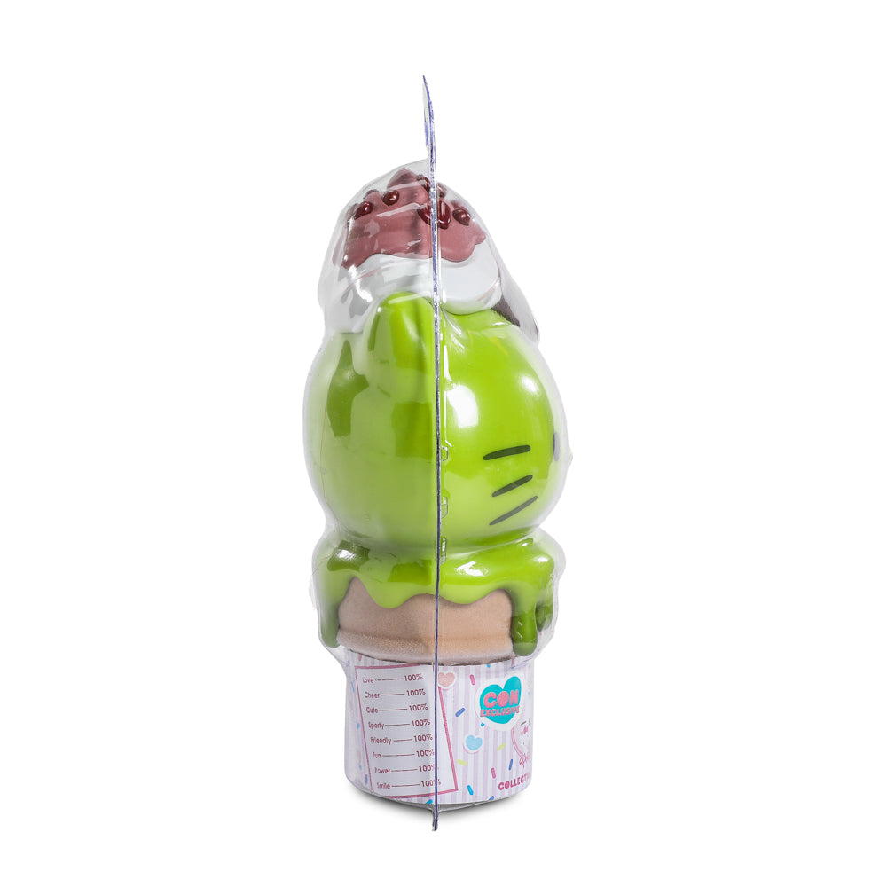 2025 CON EXCLUSIVE: Hello Kitty® Ice Cream Cone 6” Vinyl Art Figure – Glow-in-the-Dark Matcha with Chocolate Edition (Limited Edition of 500)