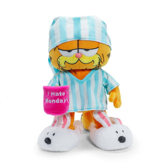 I Hate Mondays Grouchy Garfield in Pajamas and Slippers 13” Plush