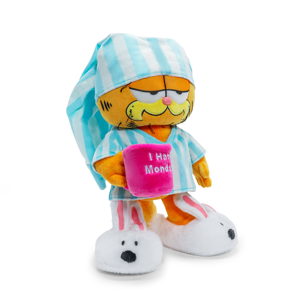I Hate Mondays Grouchy Garfield in Pajamas and Slippers 13” Plush