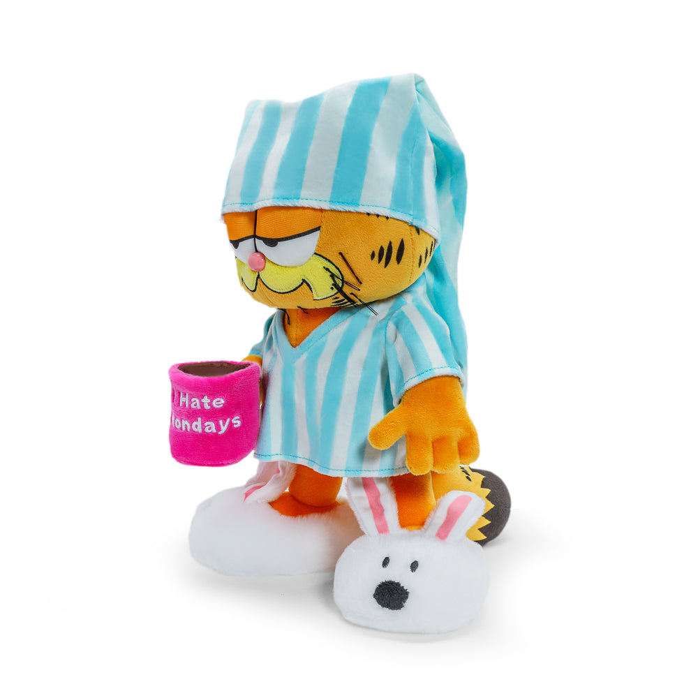 I Hate Mondays Grouchy Garfield in Pajamas and Slippers 13” Plush