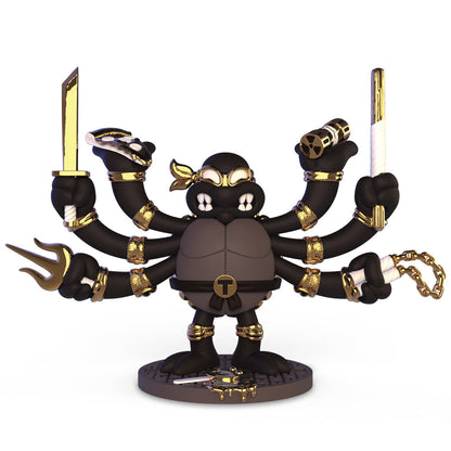 Teenage Mutant Ninja Turtles TMNT GURU Resin Art Figure by CHOGRIN - Black & Gold Edition