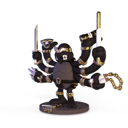 Teenage Mutant Ninja Turtles TMNT GURU Resin Art Figure by CHOGRIN - Black & Gold Edition