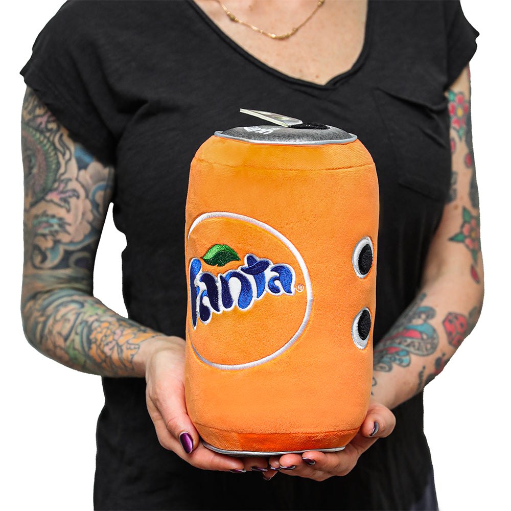 Yummy World & Fanta® 10” Fanta Orange Soda Can Plush with Sound