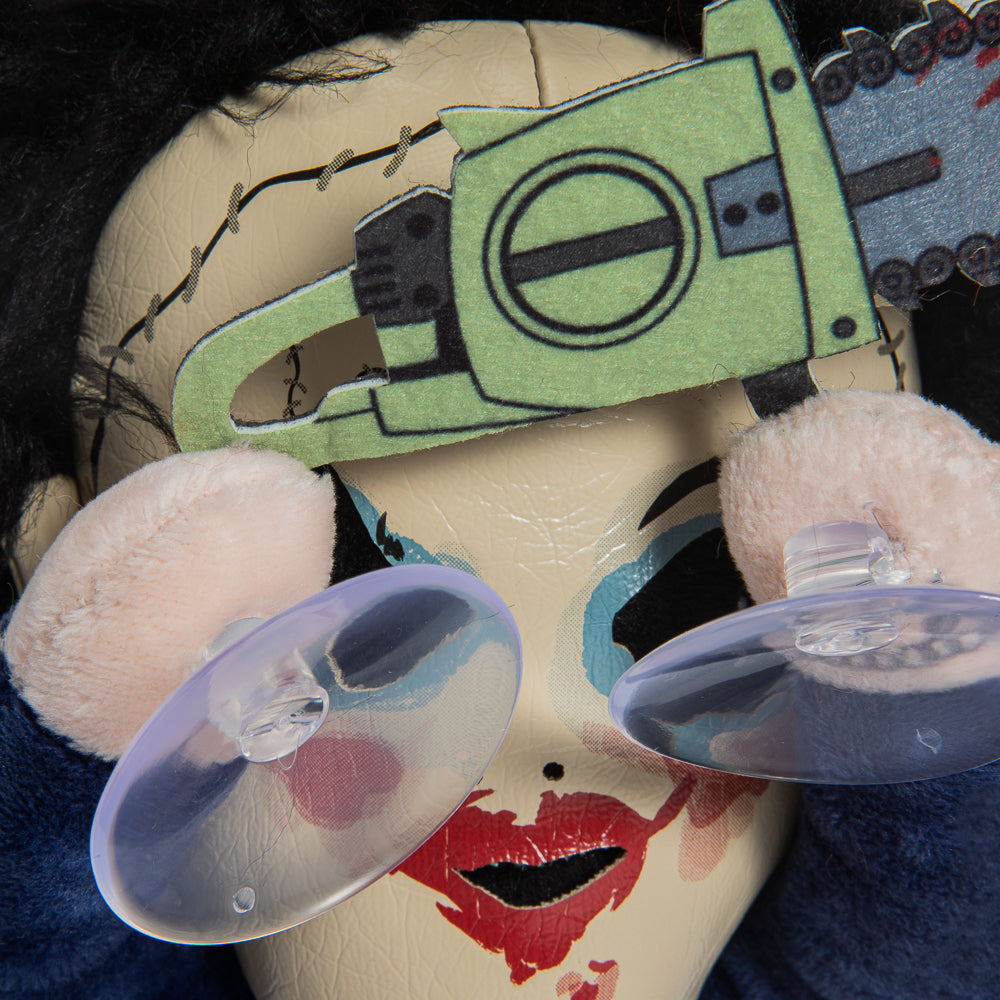 Texas Chainsaw Massacre Leatherface with Pretty Woman Mask Plush Window Clinger