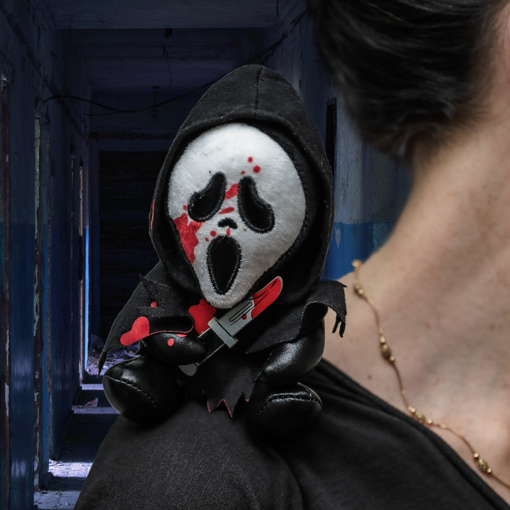 Ghost Face Plush Shoulder Phunny (Bloody Version with Knife)