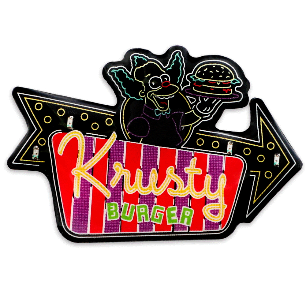 SDCC 2024: The Simpsons Neon Signs Light-Up Pins & Lanyard Set (Limited Edition of 1000)