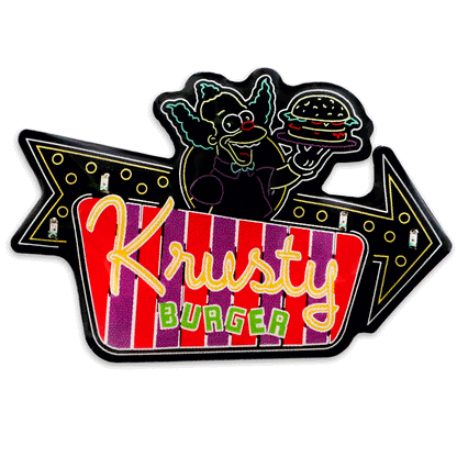 SDCC 2024: The Simpsons Neon Signs Light-Up Pins & Lanyard Set (Limited Edition of 1000)