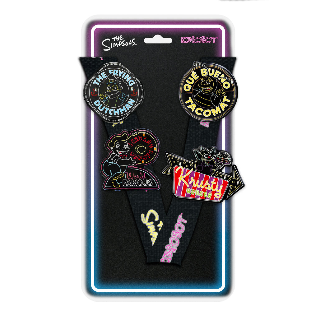 SDCC 2024: The Simpsons Neon Signs Light-Up Pins & Lanyard Set (Limited Edition of 1000)