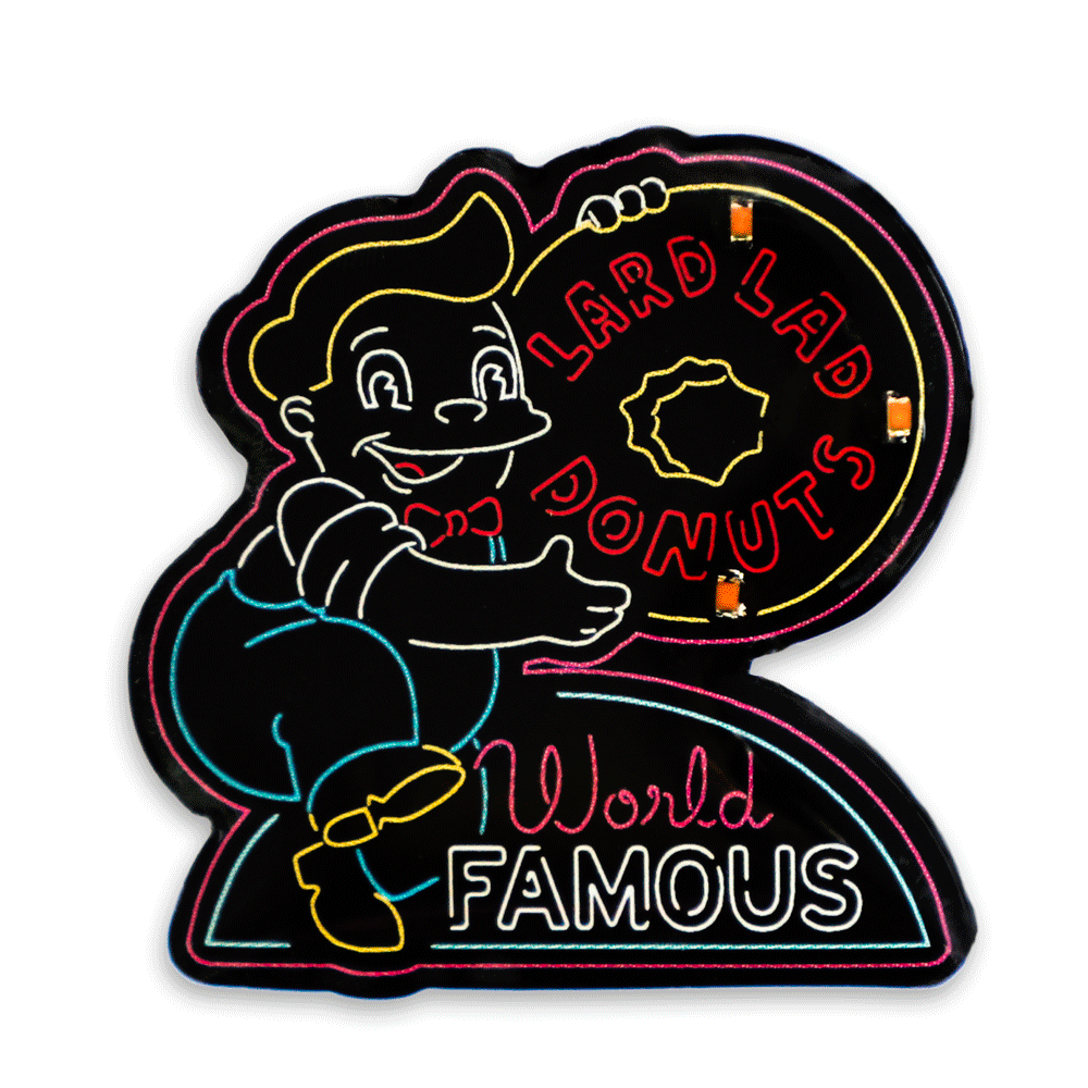 SDCC 2024: The Simpsons Neon Signs Light-Up Pins & Lanyard Set (Limited Edition of 1000)