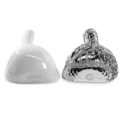 20th Anniversary Dunny Head 12" Art Figure - "Crown Jewels" by Tristan Eaton - White & Silver Edition (Limited Edition of 300)
