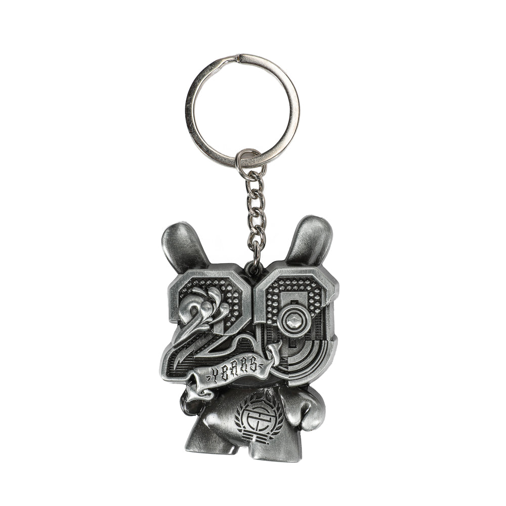 20th Anniversary Solid Metal Dunny Keychain - “Silverchrome” by Tristan Eaton (Limited Edition of 200)