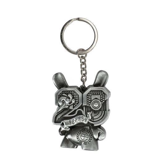 20th Anniversary Solid Metal Dunny Keychain - “Silverchrome” by Tristan Eaton (Limited Edition of 200)