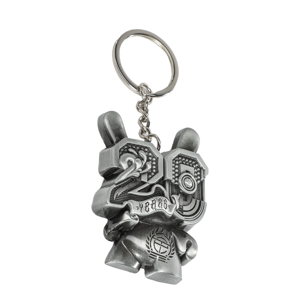 20th Anniversary Solid Metal Dunny Keychain - “Silverchrome” by Tristan Eaton (Limited Edition of 200)