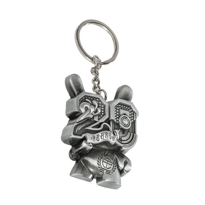 20th Anniversary Solid Metal Dunny Keychain - “Silverchrome” by Tristan Eaton (Limited Edition of 200)