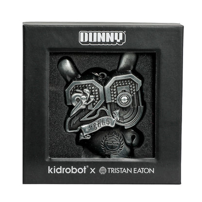 20th Anniversary Solid Metal Dunny Keychain - “Silverchrome” by Tristan Eaton (Limited Edition of 200)