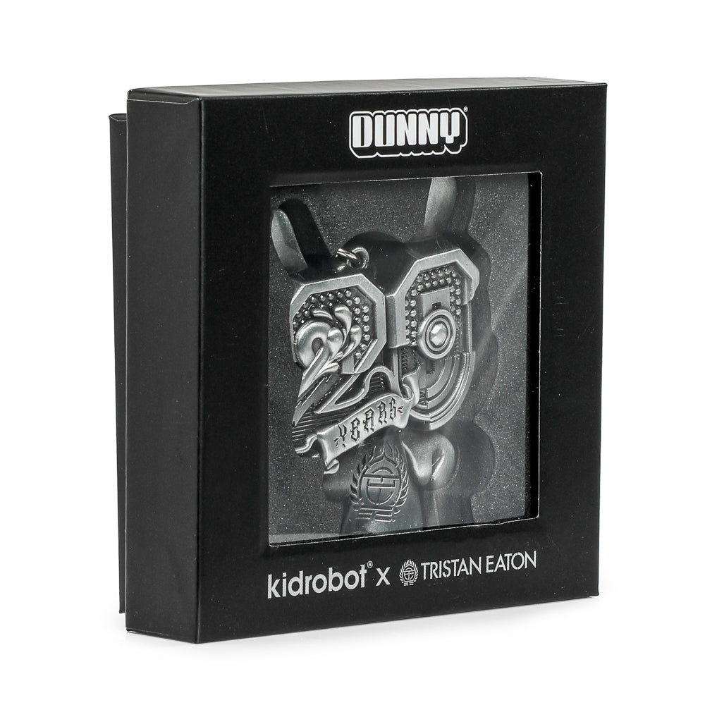 20th Anniversary Solid Metal Dunny Keychain - “Silverchrome” by Tristan Eaton (Limited Edition of 200)
