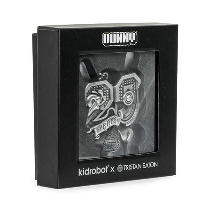 20th Anniversary Solid Metal Dunny Keychain - “Silverchrome” by Tristan Eaton (Limited Edition of 200)