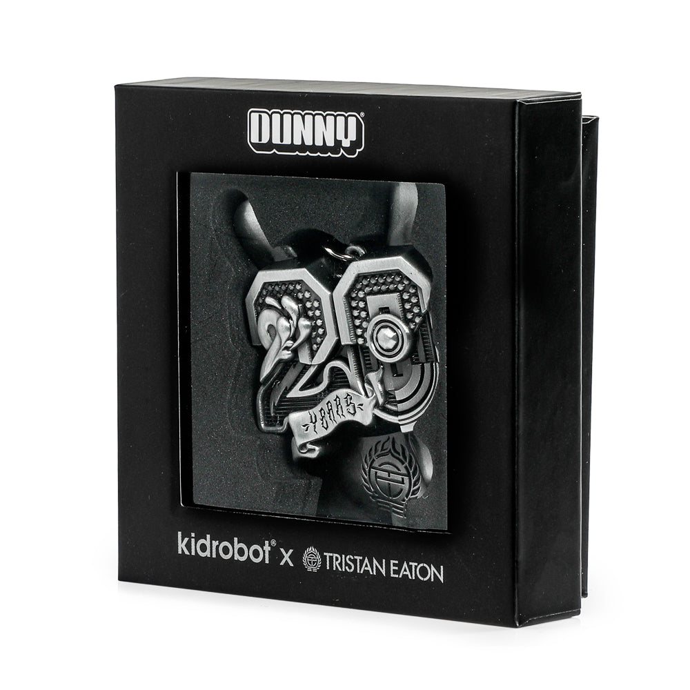 20th Anniversary Solid Metal Dunny Keychain - “Silverchrome” by Tristan Eaton (Limited Edition of 200)